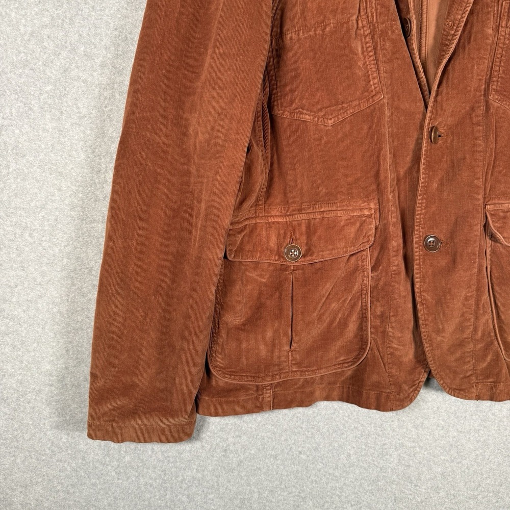 R95th blazer jacket womens 3XL brown corudory button front deluxe handmade - Picture 3 of 13